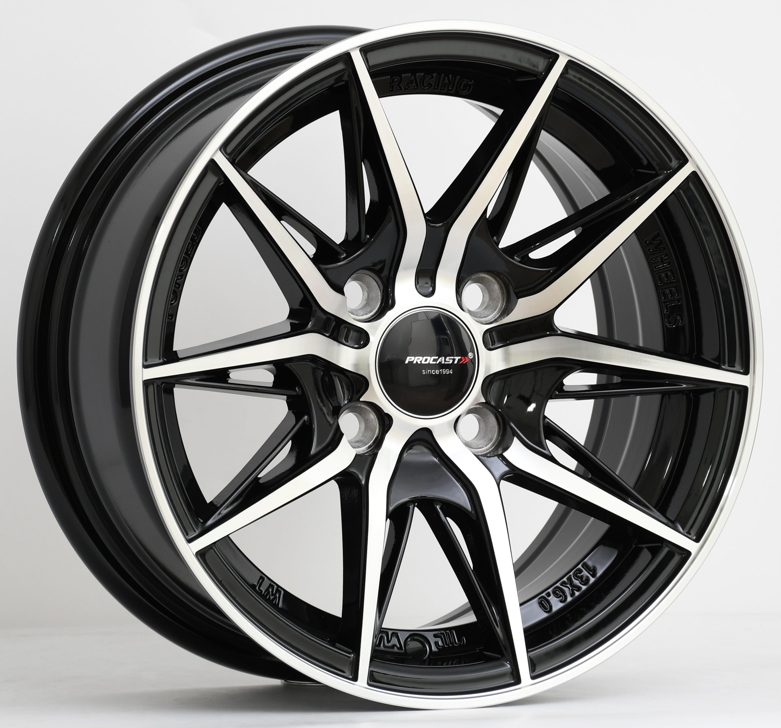 13X6 4X100 ET25 73.1 BLACK MACHINED