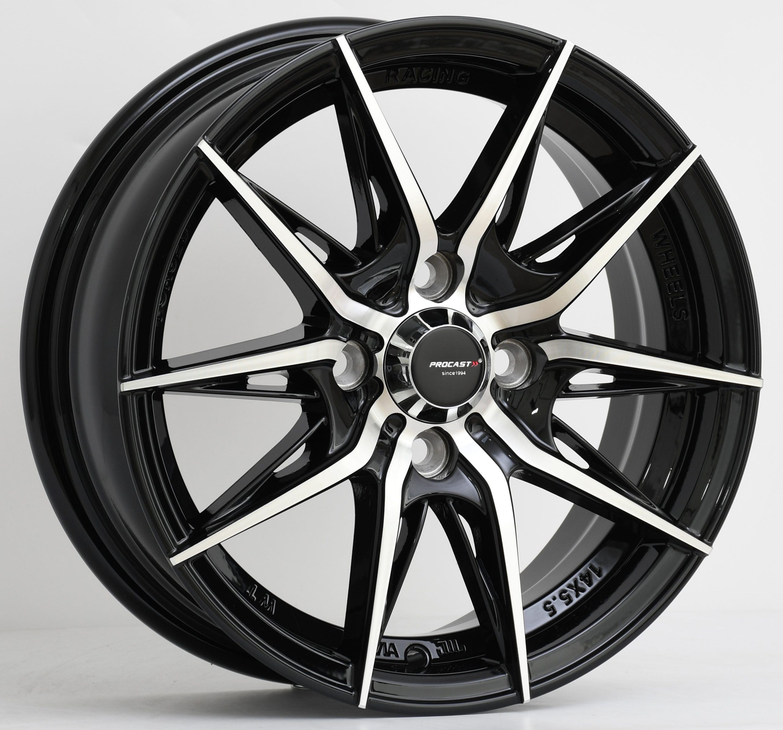 14X5.5 4X100 ET35 73.1 BLACK MACHINED