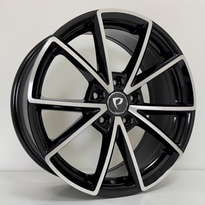 17X7.5 5X112 ET42 66.45 BLACK MACHINED