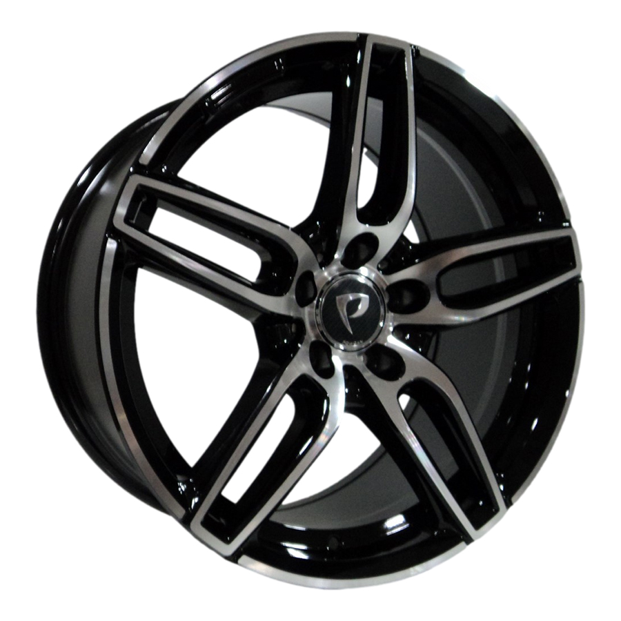 18X8-9 5X112 ET45-45 66.56 BLACK MACHINED