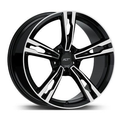 20X8.5-10 5X112 ET28-40 66.6 GLOSS BLACK DIAMOND
