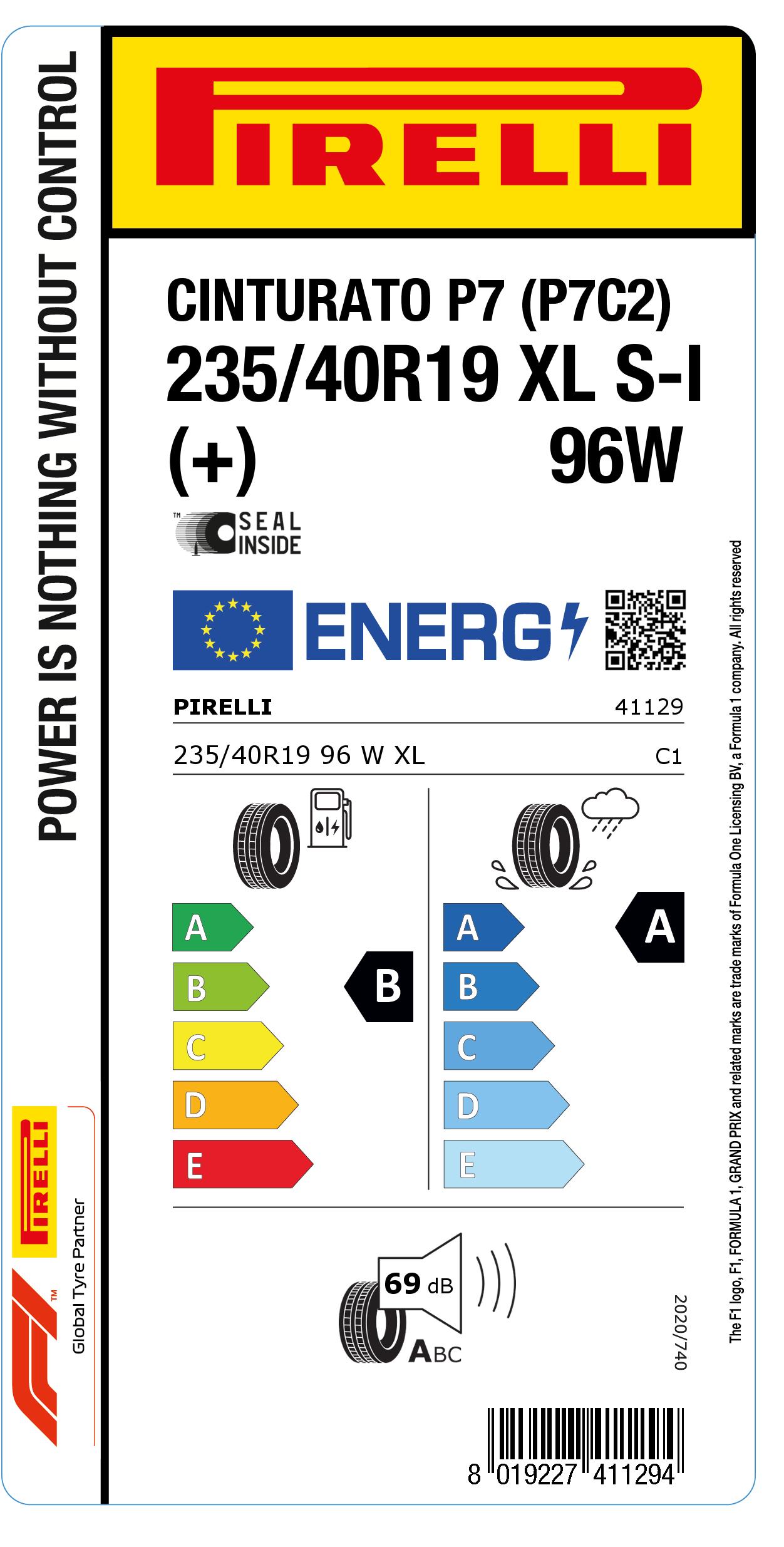 PİRELLİ 235/40R19 96W XL S-İ CINTURATO P7 (P7C2) (+) - Görsel 4