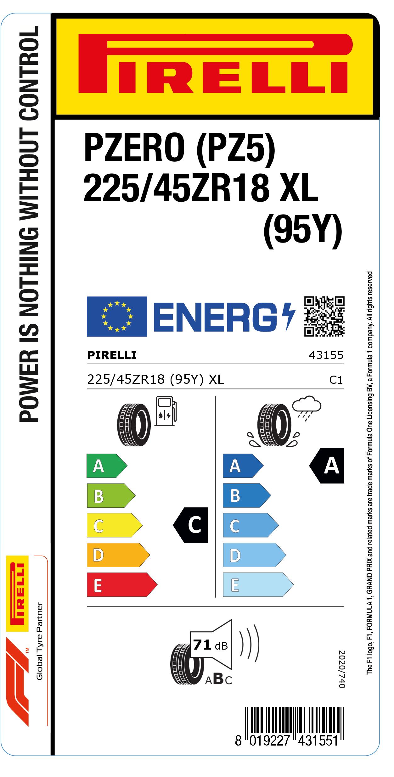 PİRELLİ 225/45R18 95Y XL PZERO (PZ5) - Görsel 4